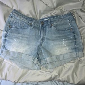 light wash jeans shorts
